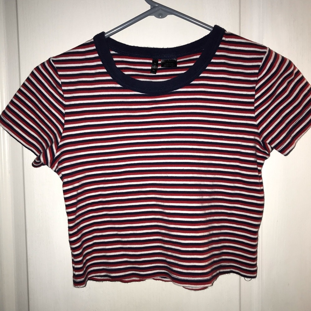 Pacsun short sleeve shirt blue red and white